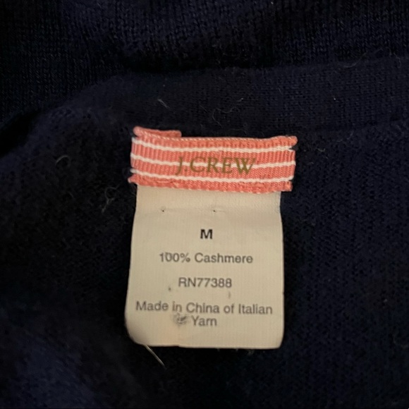 J Crew 100% cashmere navy short sleeves cardigan sweater size M - Picture 11 of 11